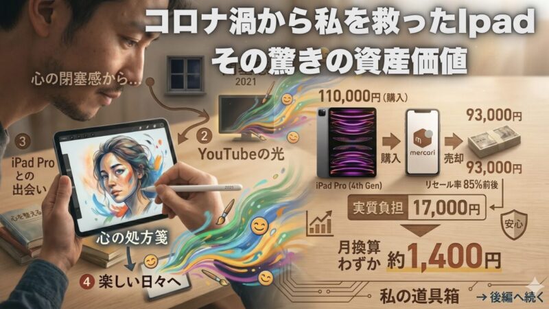 コロナ禍でiPad Proと出会い絵を再開した体験記・メルカリ売却で実質月1400円