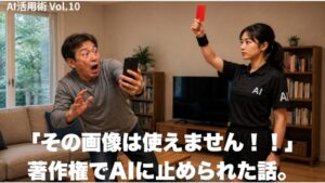 AI審判員に著作権違反で赤カードを出される50代男性